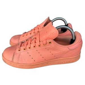 Adidas Stan Smith Trainer Sneakers Low Top Peach Sun Glow 8.5‎ AQ6807